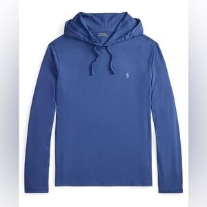 🆕 Polo Ralph Lauren Men's Jersey Hooded T-Shirt. “Old Royal”, Size: 2XL (NWT)